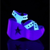 White 13 cm Demonia DYNAMITE-02 lolita sandals wedge sandals