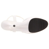 White 15 cm DELIGHT-609 platform pleaser high heels shoes