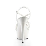 White 15 cm Pleaser DELIGHT-613 Womens High Heel Sandals