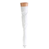 White 20 cm FLAMINGO-3000HWR Hologram exotic pole dance overknee boots