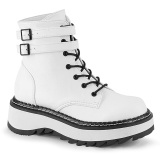 White Leatherette 3 cm LILITH-152 demoniacult ankle boots platform