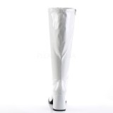 White Patent 7,5 cm GOGO-300WC knee high womens boots with wide calf