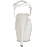 White Shiny 15 cm KISS-209 Platform High Heels Shoes