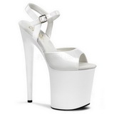 White Shiny 20 cm Pleaser FLAMINGO-809 High Heels Platform