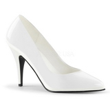White Varnished 10 cm VANITY-420 pointed toe pumps high heels