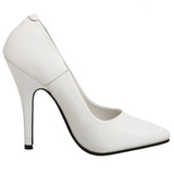 White Varnished 10 cm VANITY-420 pointed toe pumps high heels