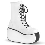 White Vegan 9 cm VIOLET-120 demoniacult ankle boots platform