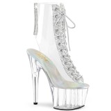 White transparent 18 cm ADORE-1016C-2 Exotic stripper ankle boots