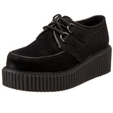 Wildleder 5 cm CREEPER-101 creepers schuhe damen plateauschuhe