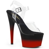 Zweifarbig 18 cm ADORE-708BR-H plateauschuhe high heels