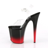 Zweifarbig 20 cm FLAMINGO-808BR-H High Heels Plateauschuhe
