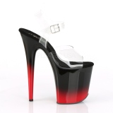 Zweifarbig 20 cm FLAMINGO-808BR-H High Heels Plateauschuhe