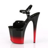 Zweifarbig 20 cm FLAMINGO-809BR-H High Heels Plateauschuhe