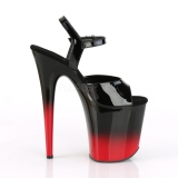 Zweifarbig 20 cm FLAMINGO-809BR-H High Heels Plateauschuhe